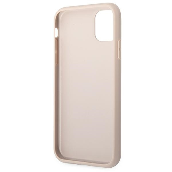 Guess GUHCN61G4GFPI iPhone 11 / Xr 6,1"różowy/pink hard case 4G Metal Gold Logo