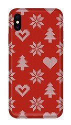 CASEGADGET CASE OVERPRINT RED HEARTS IPHONE X