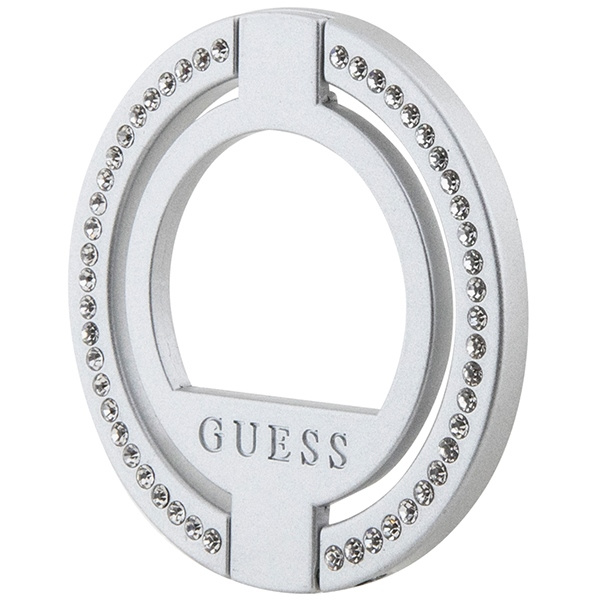 Guess MagSafe Ring stand GUMRSALDGSsrebrny/silver Rhinestone