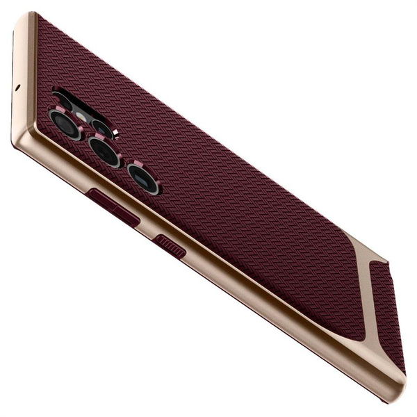 Etui Spigen Neo Hybrid na Samsung Galaxy S22 Ultra - burgundowe