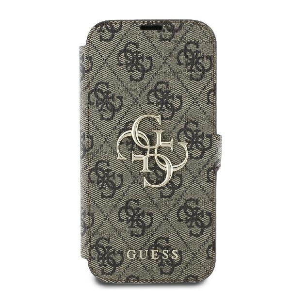 Guess GUBKP16S4GMGBR iPhone 166.1" brązowy/brown book 4G Metal Logo