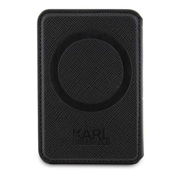 KARL LAGERFELD KLWMSPSAKHCK WALLET CARD SLOT SAFANIANO MONOGRAM CHUPETTE MAGSAFE CZARNY/BLACK