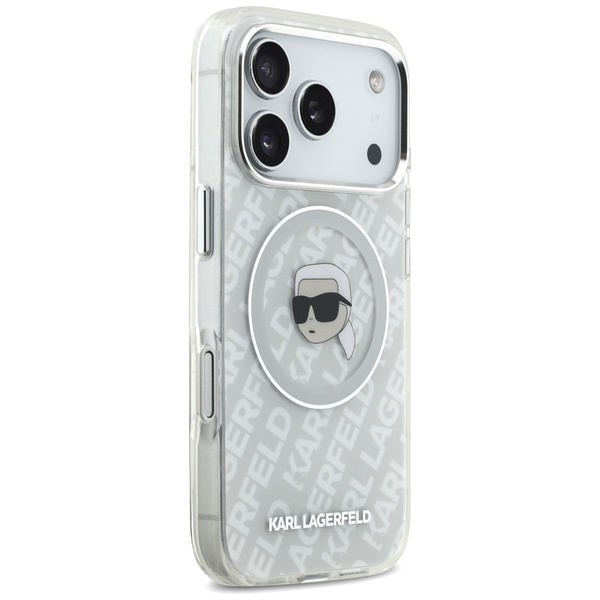 Etui Karl Lagerfeld IML Karl Head Logo   MagSafe do iPhone 17 Pro szary