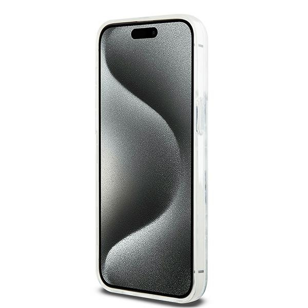 DKNY DKHCP15XLCPEPT iPhone 15 Pro Max6.7" biały/white hardcase Liquid Glitter Multilogo
