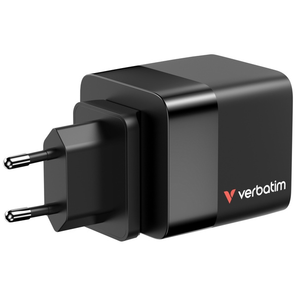 Verbatim Ładowarka sieciowa GaN 65W      2xUSB-C/USB-A + Adapter EU/UK/US czarny/black 32217