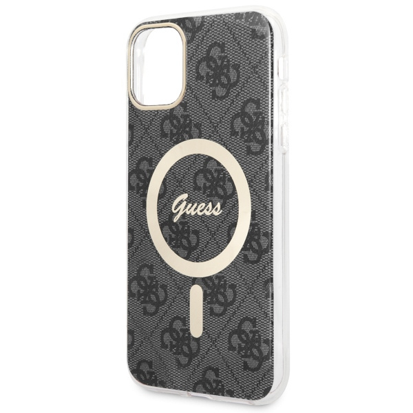 Guess GUHMN61H4STK iPhone 11 6.1"czarny/black hardcase 4G MagSafe