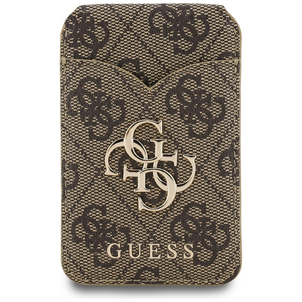 Portfel z lusterkiem Guess 4G Stand &    Mirror Magsafe brązowy