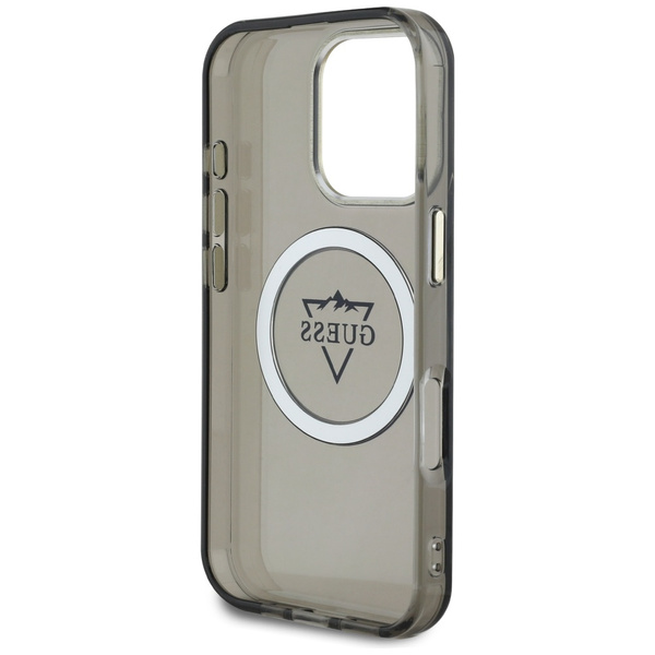 Etui Guess IML Metal Mountain Logo       MagSafe do iPhone 16 Pro Max czarny