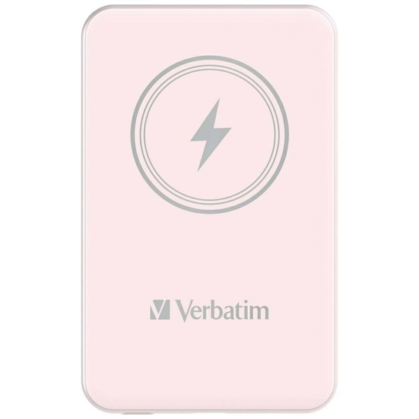 Verbatim Powerbank indukcyjny `n` Go 15W5000mAh Wireless Magnetic różowy/pink 32243