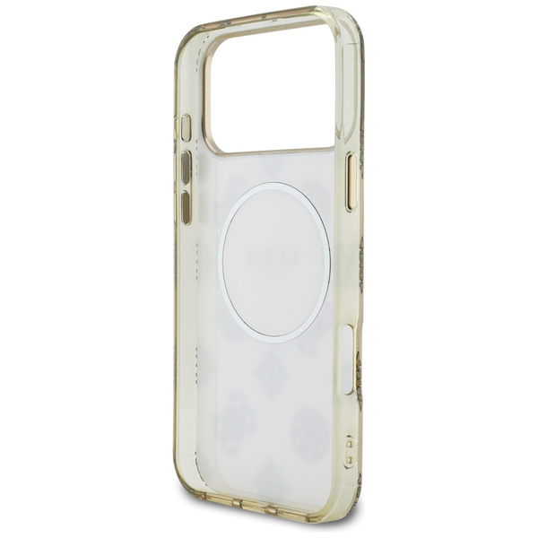 Etui Guess IML Peony Dot MagSafe do      iPhone 17 Pro Max beżowy