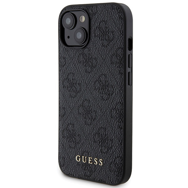 Zestaw Guess GUBPM5P15S4GEMGK iPhone15 6.1" hardcase + Powerbank 5000mAh MagSafe czarny/black 4G Metal Logo