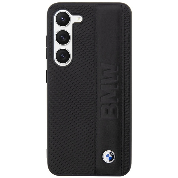 Etui BMW Leather Textured & Stripe na Samsung Galaxy S23+ - czarne