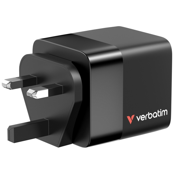 Verbatim Ładowarka sieciowa GaN 65W      2xUSB-C/USB-A + Adapter EU/UK/US czarny/black 32217