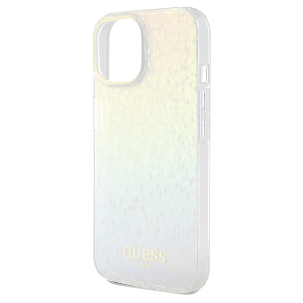 GUESS GUHCP14SHDECMI IPHONE 14 / 15 / 13 6.1" WIELOKOLOROWY HARDCASE IML FACETED MIRROR DISCO IRIDESCENT