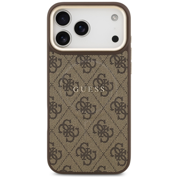 Etui Guess 4G PU Classic Logo MagSafe do iPhone 17 Pro Max brązowy