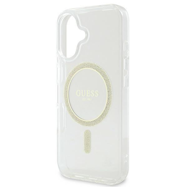 Guess GUHMP16SHFGERET iPhone 166.1" przeźroczysty/transparent hardcase IML Glitter Circle MagSafe