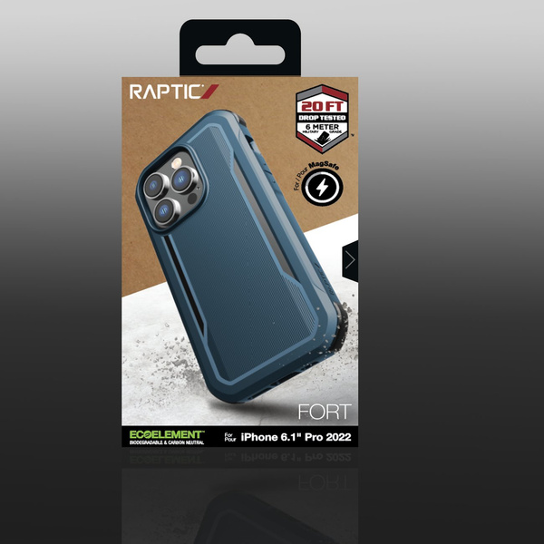 RAPTIC X-DORIA FORT CASE IPHONE 14 PRO WITH MAGSAFE ARMORED BLUE COVER