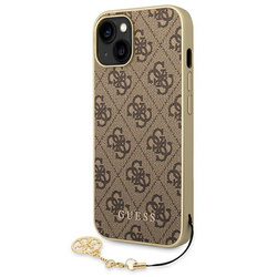 Guess GUHCP14MGF4GBR iPhone 14 Plus/ 15 Plus 6.7" brązowy/brown hardcase 4G Charms Collection