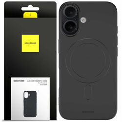 Spacecase Etui Silicone Magnetic Case iPhone 16 black