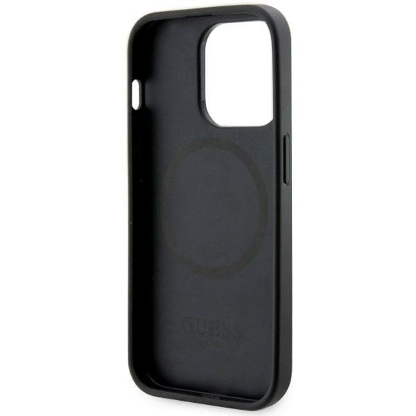 Guess GUHMP14LHGCFSEK iPhone 14 Pro 6.1"czarny/black hardcase GCube Stripes MagSafe