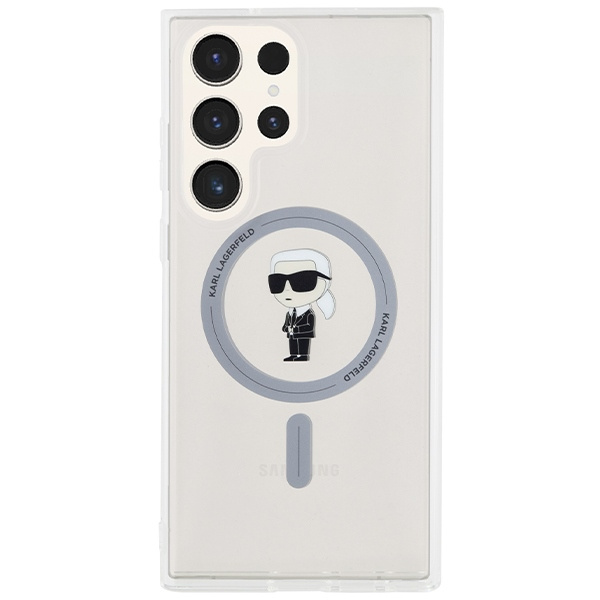 KARL LAGERFELD KLHMS24LHFCKNOT S24 ULTRA S928 TRANSPARENT HARDCASE IML IKONIK MAGSAFE