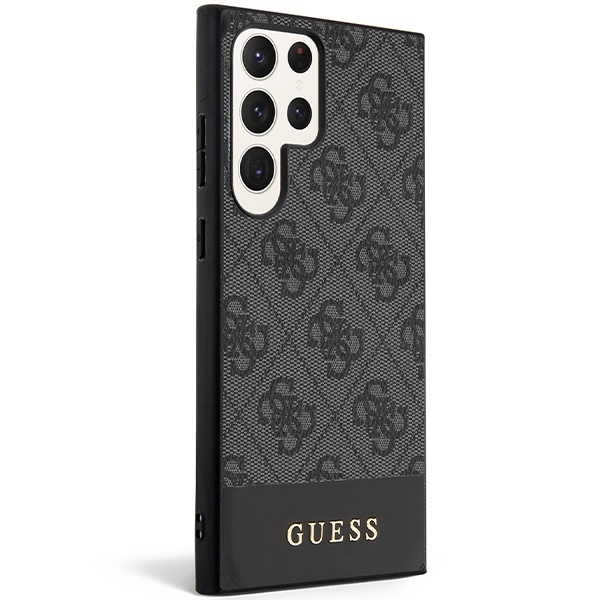 Guess GUHCS23LG4GLGR S23 Ultra S918czarny/black hardcase 4G Stripe Collection