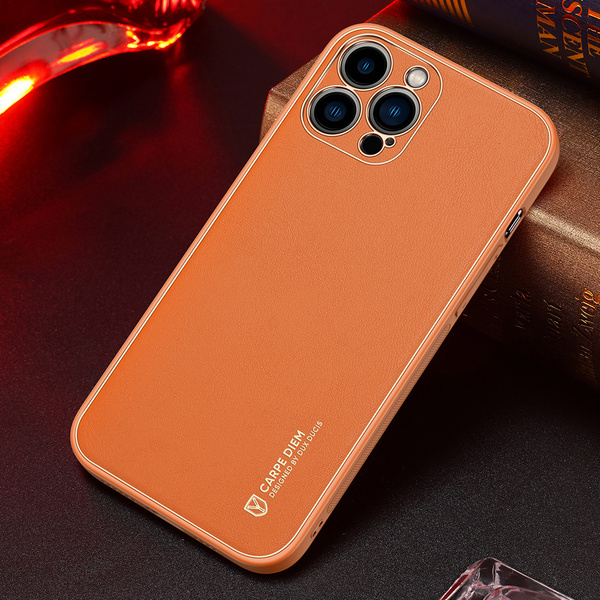 DUX DUCIS YOLO ELEGANT CASE MADE OF SOFT TPU AND PU LEATHER FOR IPHONE 13 PRO MAX ORANGE