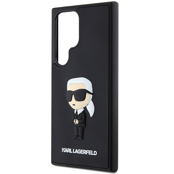 KARL LAGERFELD KLHCS24L3DRKINK S24 ULTRA S928 CZARNY/BLACK HARDCASE 3D RUBBER IKONIK