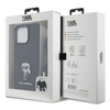 Etui Karl Lagerfeld Crossbody Saffiano Monogram Metal Pin Karl & Choupette na iPhone 15 Pro Max - czarne