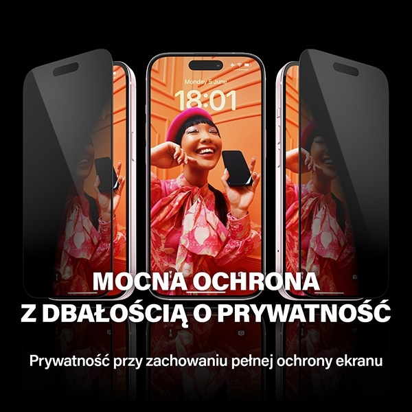PanzerGlass Ultra-Wide Fit iPhone 15 Pro Max 6.7" Privacy Screen Protection Easy Aligner Included P2812