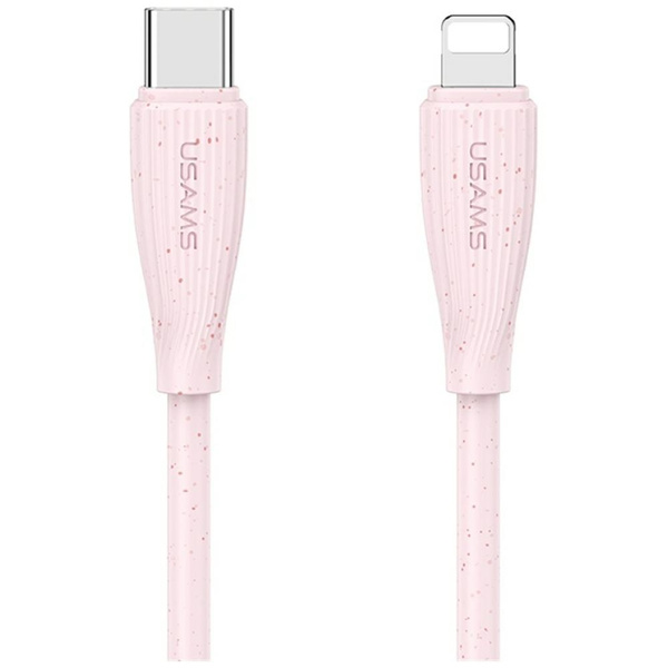Kabel USAMS Green Series SJ717 30W USB-C do Lightning 1m różowy