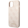 Guess GUHCP14SG4GFPI iPhone 14 / 15 / 136.1" różowy/pink hard case 4G Metal Gold Logo