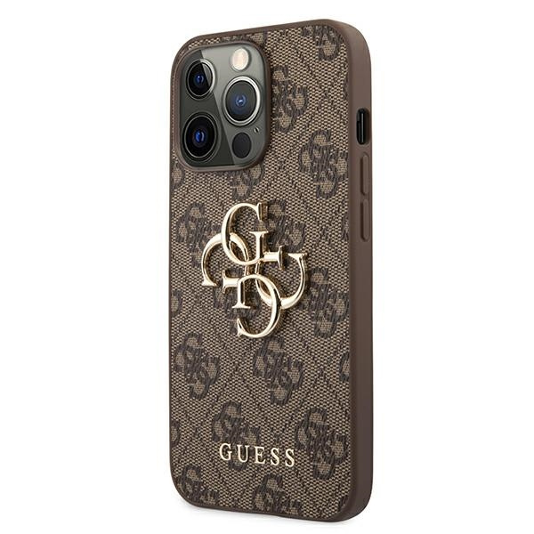 Guess GUHCP13L4GMGBR iPhone 13 Pro / 136,1" brązowy/brown hardcase 4G Big Metal Logo