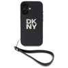 DKNY DKHCP16SPBSWSK iPhone 16 6.1"       czarny/black hardcase Wrist Strap Stock Logo