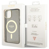 Guess GUHMP14MHCMCGK iPhone 14 Plus/ 15 Plus 6.7" czarny/black hardcase Glitter Gold MagSafe