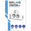Listwa zasilająca Beline                 z podświetleniem LED 2xUSB-A/USB-C/2xAC biały