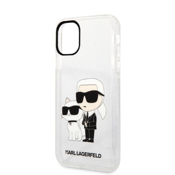 KARL LAGERFELD KLHCN61HNKCTGT IPHONE 11 / XR 6.1 "TRANSPARENT HARDCASE GLITER KARL & CHUPETTE