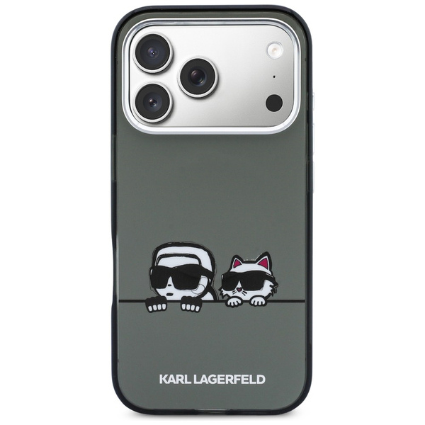 Etui Karl Lagerfeld IML Karl & Choupette Peekaboo Logo MagSafe do iPhone 17 Pro czarny