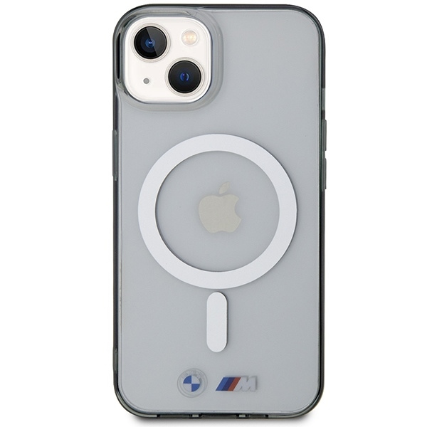 Etui BMW Silver Ring MagSafe na iPhone 14 Plus - przezroczyste