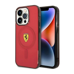 Etui Ferrari Translucent MagSafe na iPhone 14 Pro Max - czerwone