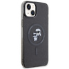 Etui Karl Lagerfeld Karl&Choupette Glitter MagSafe na iPhone 15 Plus - czarne