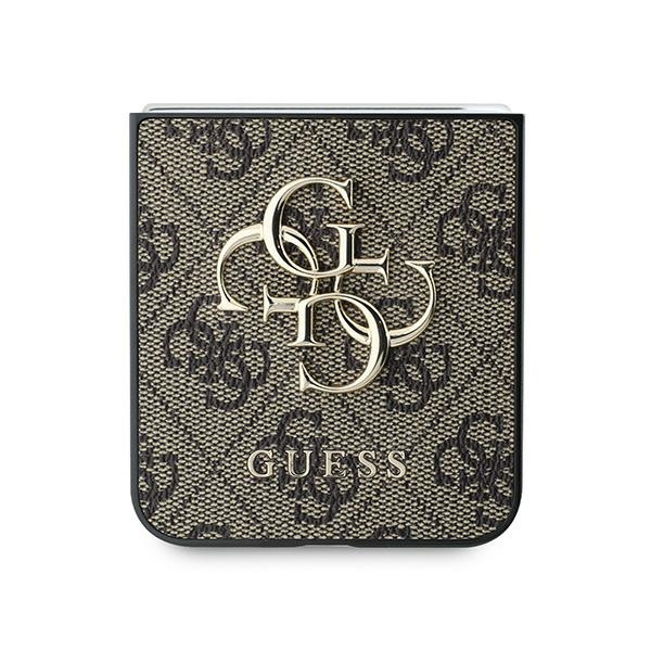 Guess GUHCZF64GMGBR Z Flip6 F741brązowy/brown Leather 4G Metal Logo