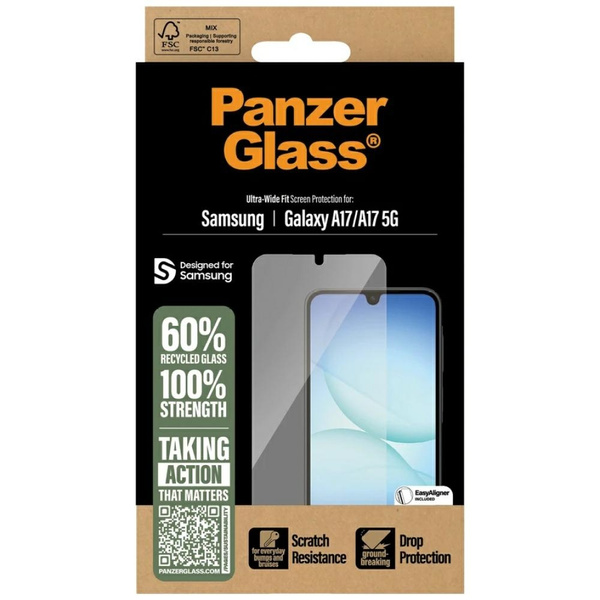 Szkło hartowane PanzerGlass Ultra-Wide   Fit EasyAligner do Samsung Galaxy A17 / A17 5G