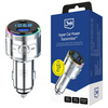 Ładowarka samochodowa 3MK Hyper Car Power Transmitter 48W QC PD PPS USB-C/USB-A z transmiterem audio srebrny