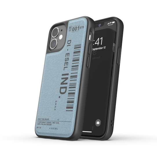 DIESEL MOULDED CASE DENIM FW20 IPHONE 12 MINI BLACK/BLUE