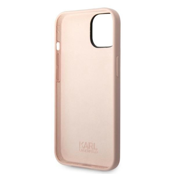 KARL LAGERFELD KLHCP14SSNIKBCP IPHONE 14 / 15 / 13 6,1" HARDCASE RÓŻOWY/PINK SILICONE IKONIK