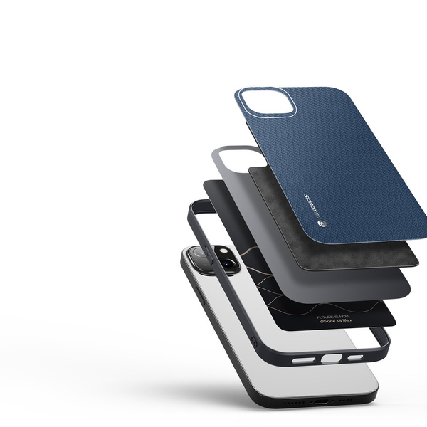 Dux Ducis Fino etui pokrowiec pokryty nylonowym materiałem iPhone 14 Plus niebieski