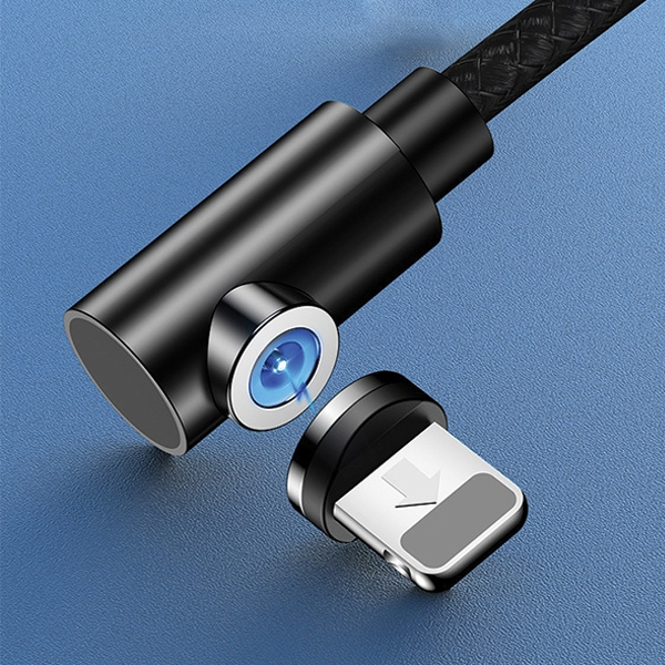 USAMS Kabel USB-A/Lightning 1mkątowy magnetyczny U54 czarny/black SJ444USB01 (US-SJ444)