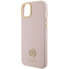 Guess GUHCP15SM4DGPP iPhone 15 / 14 / 13 6.1" jasnoróżowy/pink hardcase Silicone Logo Strass 4G