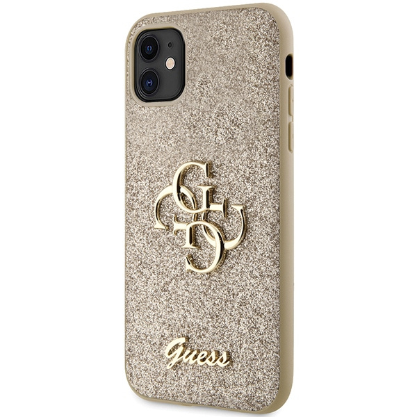 Guess GUHCN61HG4SGD iPhone 11 / Xr 6.1" złoty/gold hardcase Glitter Script Big 4G
